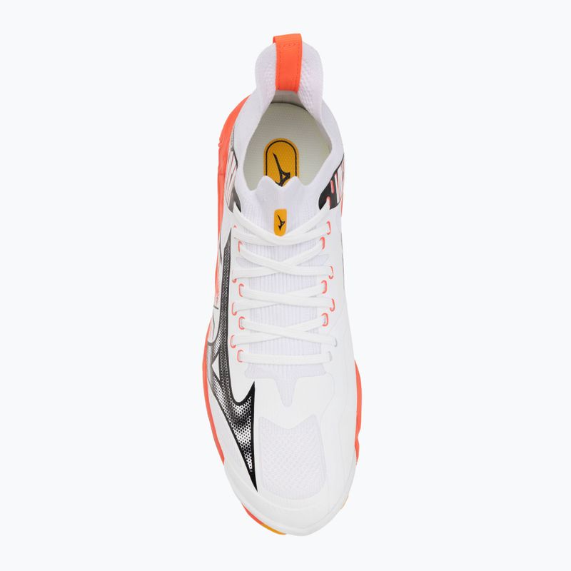Mizuno Wave Lightning Neo 3 white/fiery coral 2/citrus volleyball shoes 5