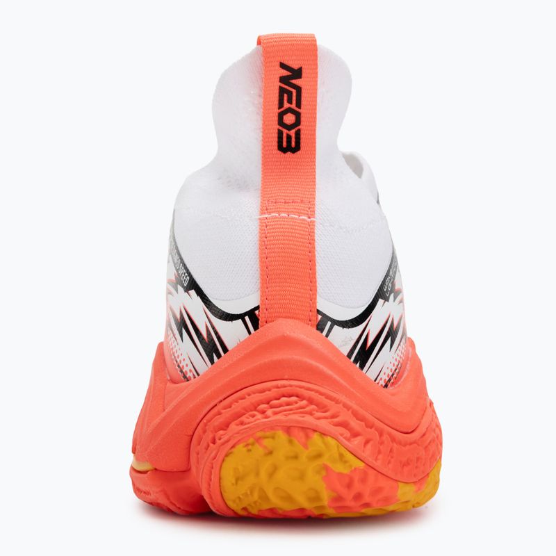 Mizuno Wave Lightning Neo 3 white/fiery coral 2/citrus volleyball shoes 6