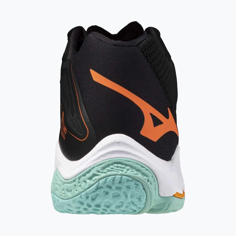 Mizuno Wave Lightning Z8 Mid volleyball shoes black/tangelo/ice green 3