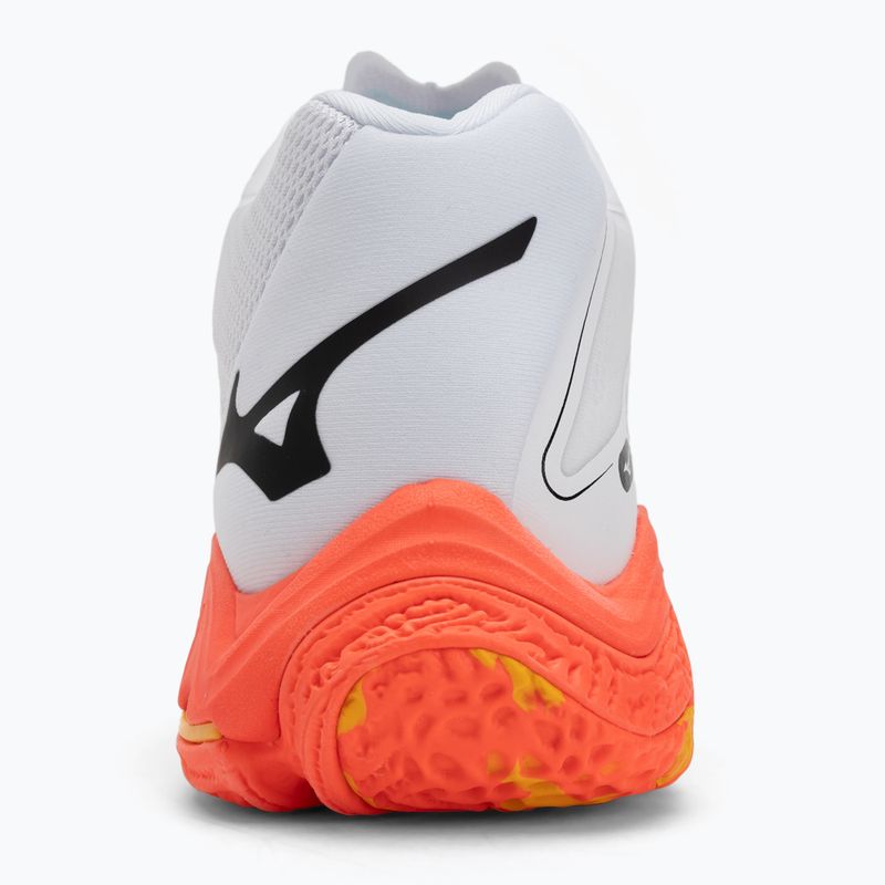 Mizuno Wave Lightning Z8 Mid white/fiery coral 2/citrus volleyball shoes 6