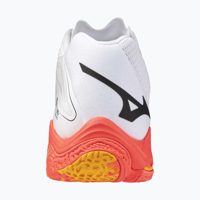 Mizuno Wave Lightning Z8 Mid white/fiery coral 2/citrus volleyball shoes 3