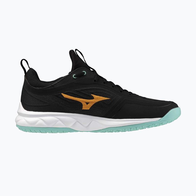 Mizuno Wave Luminous 3 volleyball shoes black/tangelo/ice green 2