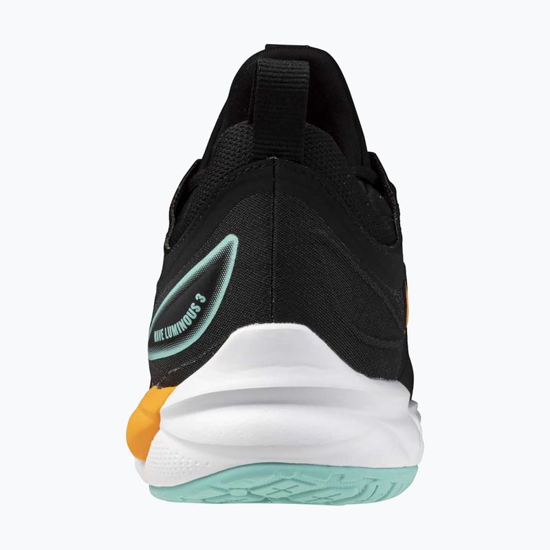 Mizuno Wave Luminous 3 volleyball shoes black/tangelo/ice green 3
