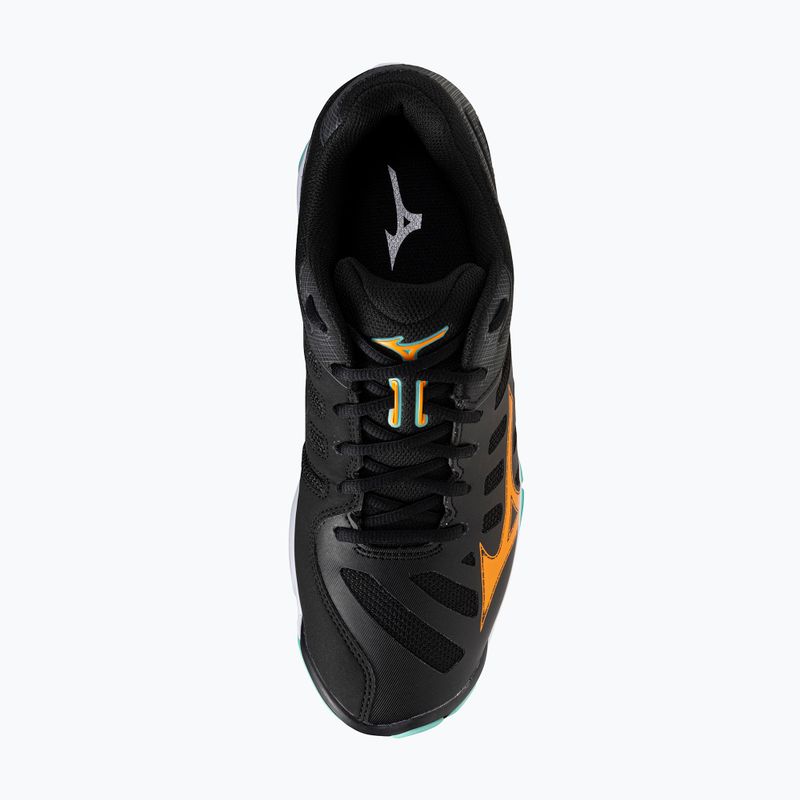 Mizuno Wave Voltage 2 volleyball shoes black/tangelo/ice green 5