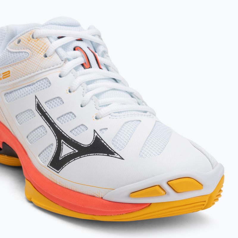 Volleyball shoes Mizuno Wave Voltage 2 white/fiery coral 2/citrus 7