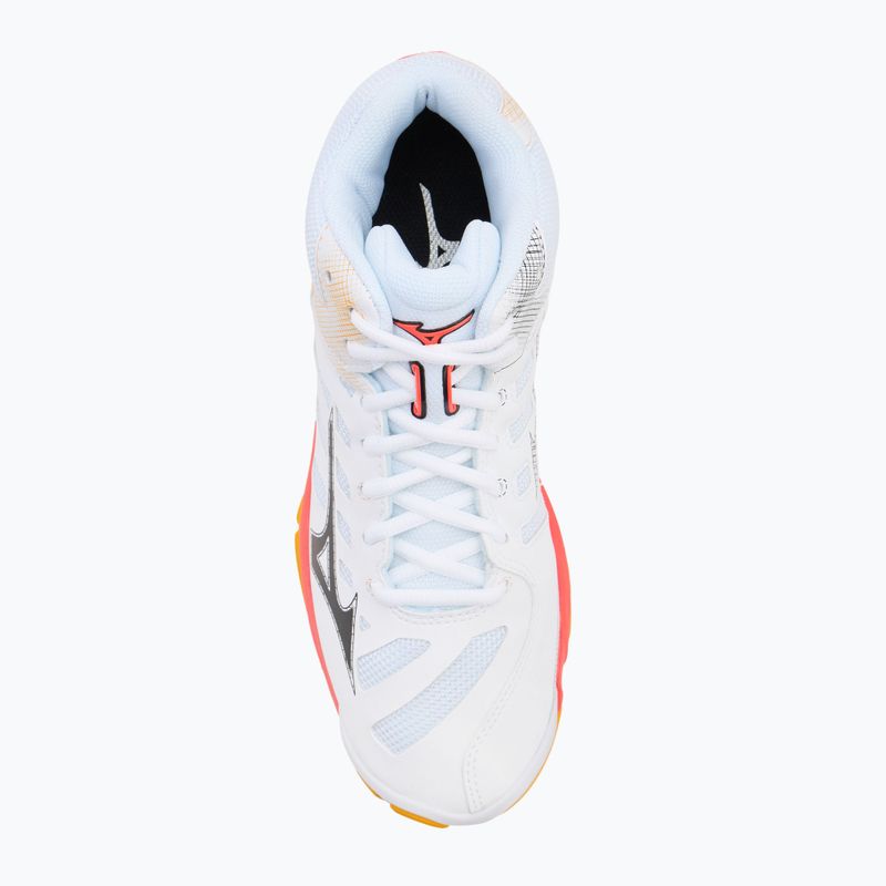 Volleyball shoes Mizuno Wave Voltage 2 Mid white/fiery coral 2/citrus 5