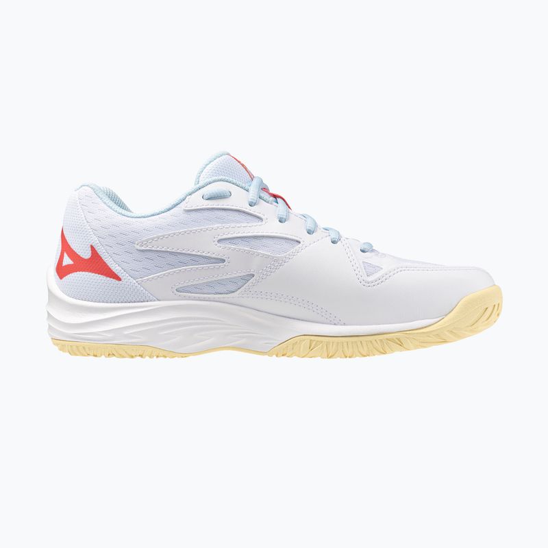 Women's volleyball shoes Mizuno Thunder Blade Z white/calypso coral/pale banana 2