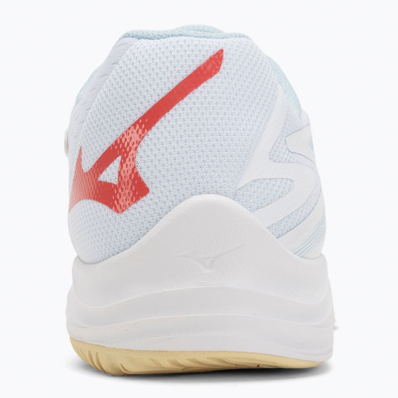 Women's volleyball shoes Mizuno Thunder Blade Z white/calypso coral/pale banana 6