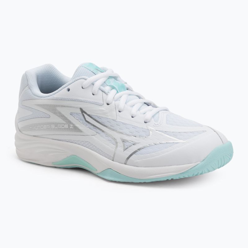 Women's volleyball shoes Mizuno Thunder Blade Z white/blue tint