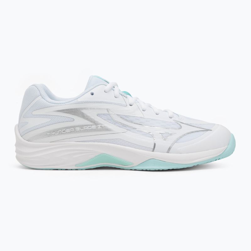 Women's volleyball shoes Mizuno Thunder Blade Z white/blue tint 2