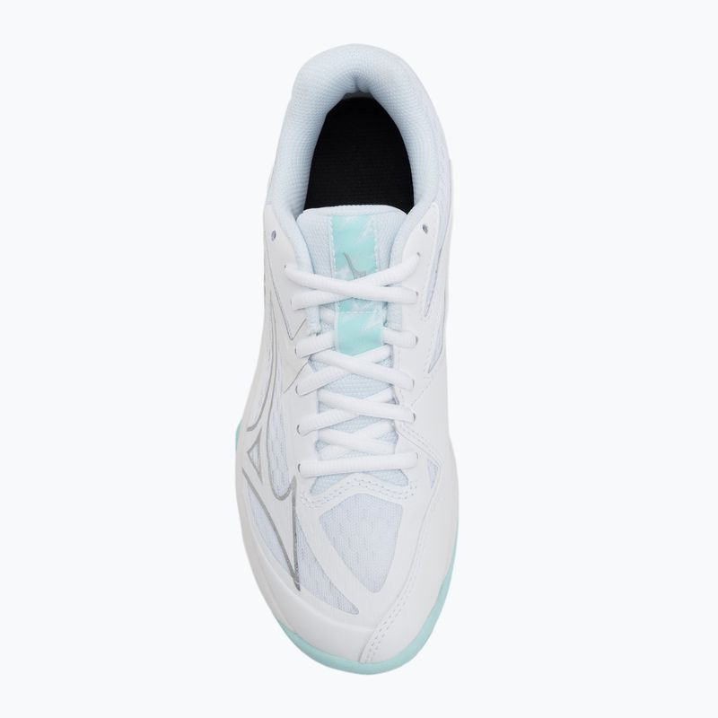 Women's volleyball shoes Mizuno Thunder Blade Z white/blue tint 5