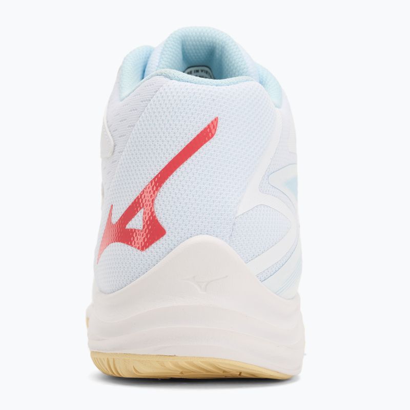 Women's volleyball shoes Mizuno Thunder Blade Z Mid white/calypso coral/pale banana 6