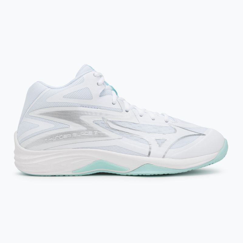 Women's volleyball shoes Mizuno Thunder Blade Z Mid white/blue tint 2