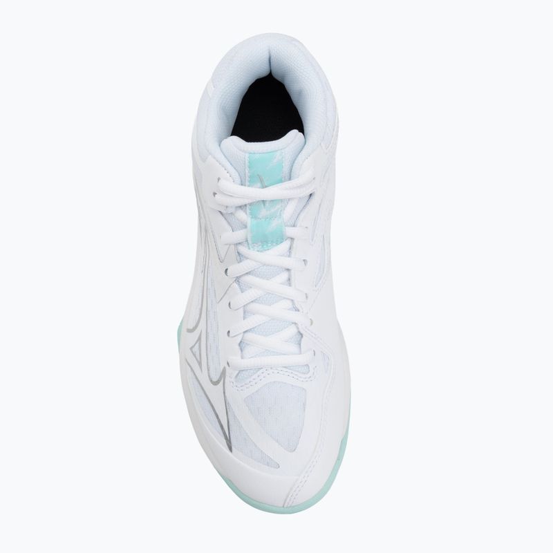 Women's volleyball shoes Mizuno Thunder Blade Z Mid white/blue tint 5