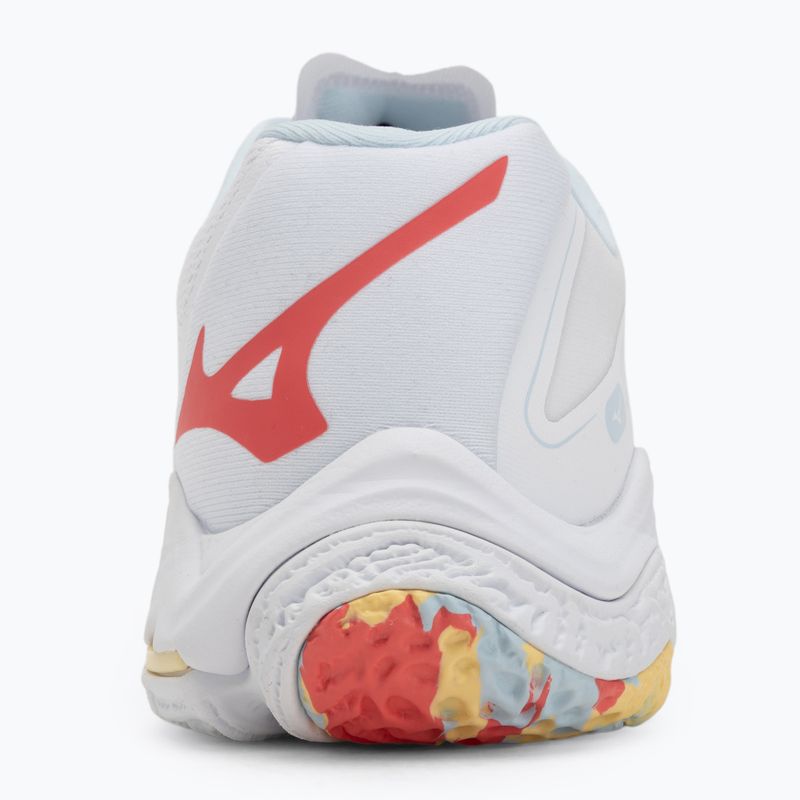 Women's volleyball shoes Mizuno Wave Lightning Z8 white/calypso coral/pale banana 6