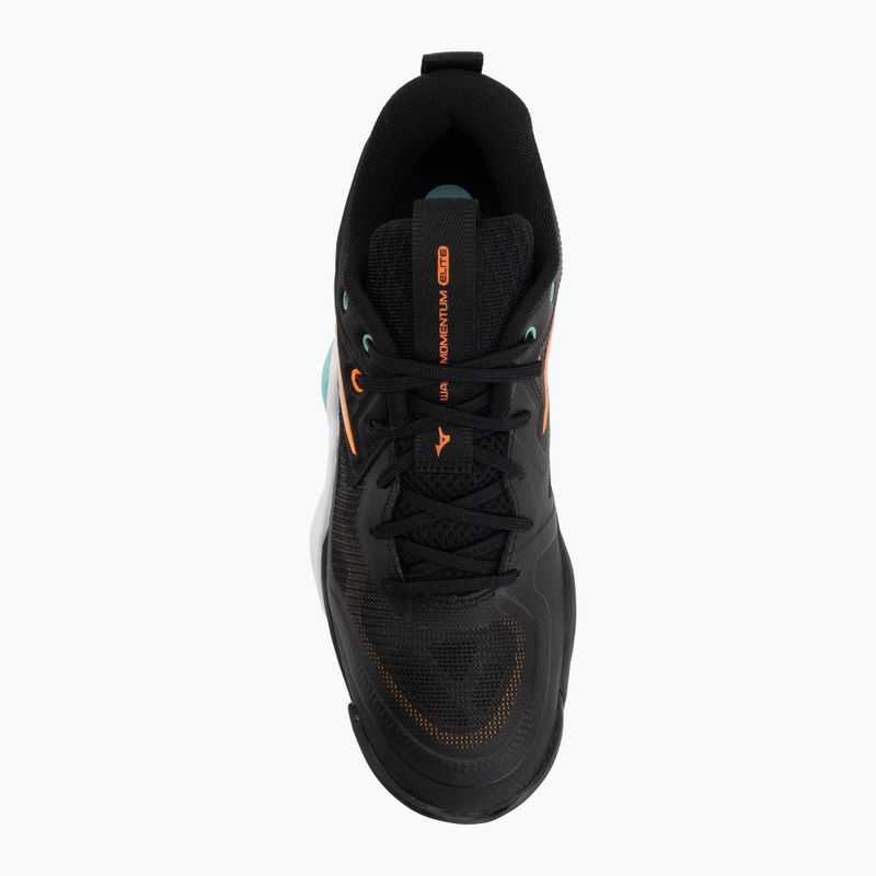 Volleyball shoes Mizuno Wave Momentum Elite black/tangelo/ice green 5