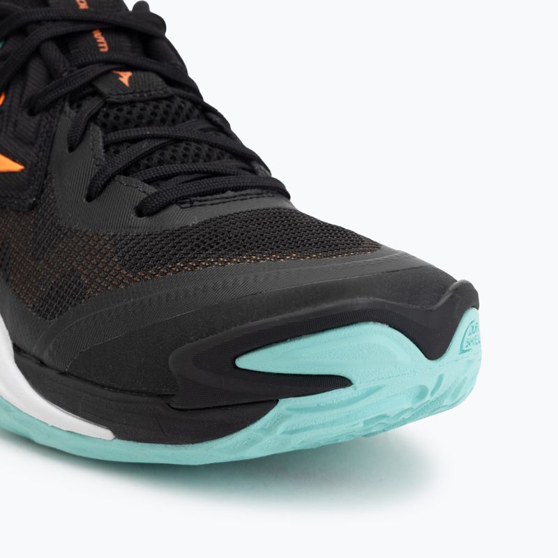 Volleyball shoes Mizuno Wave Momentum Elite black/tangelo/ice green 7
