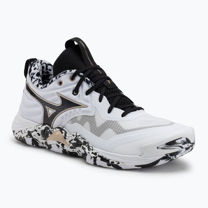Volleyball shoes Mizuno Wave Momentum Elite white/black/ge gold
