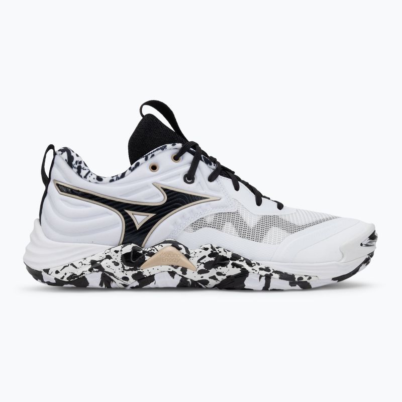 Volleyball shoes Mizuno Wave Momentum Elite white/black/ge gold 2