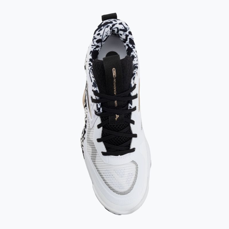 Volleyball shoes Mizuno Wave Momentum Elite white/black/ge gold 5