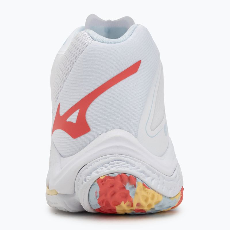Women's volleyball shoes Mizuno Wave Lightning Z8 Mid white/calypso coral/pale banana 6