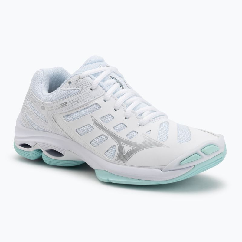 Women's volleyball shoes Mizuno Wave Voltage 2 white/blue tint