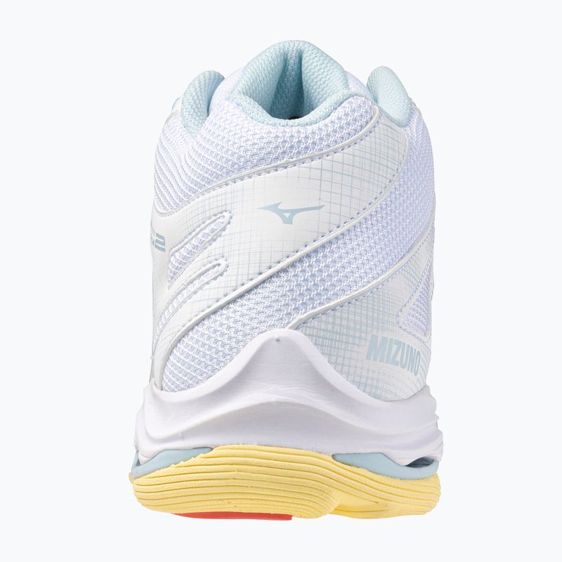 Women's volleyball shoes Mizuno Wave Voltage 2 Mid white/calypso coral/pale banana 3