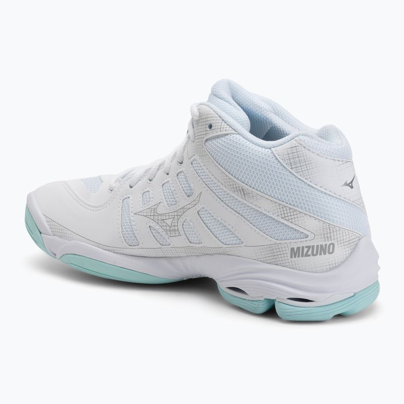 Women's volleyball shoes Mizuno Wave Voltage 2 Mid white/blue tint 3