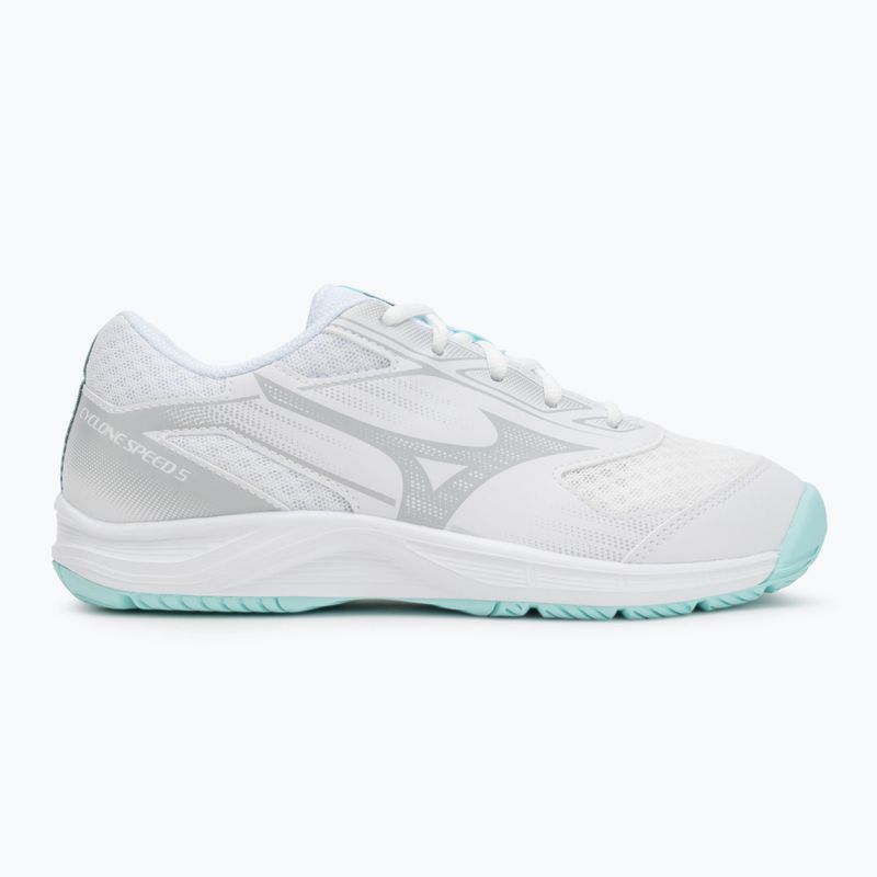 Women's volleyball shoes Mizuno Cyclone Speed 5 white/blue tint 2