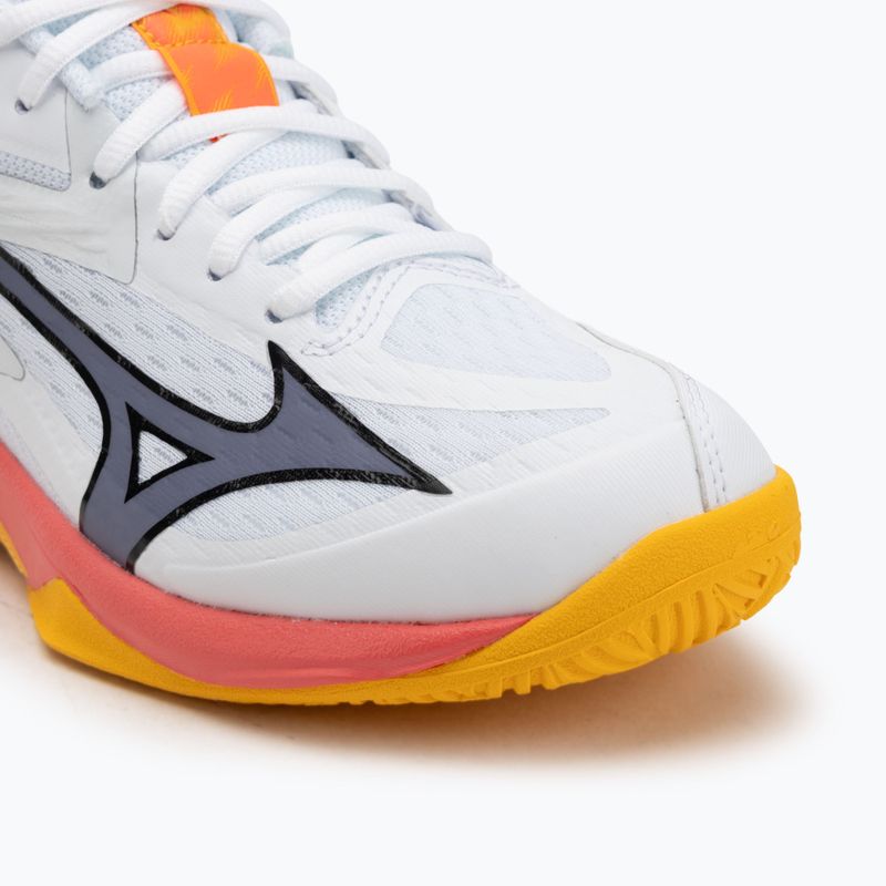 Children's volleyball shoes Mizuno Lightning Star Z7 white/fiery coral 2/citrus 7
