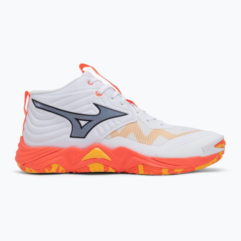 Volleyball shoes Mizuno Wave Momentum Elite Mid white/fiery coral 2/citrus 2