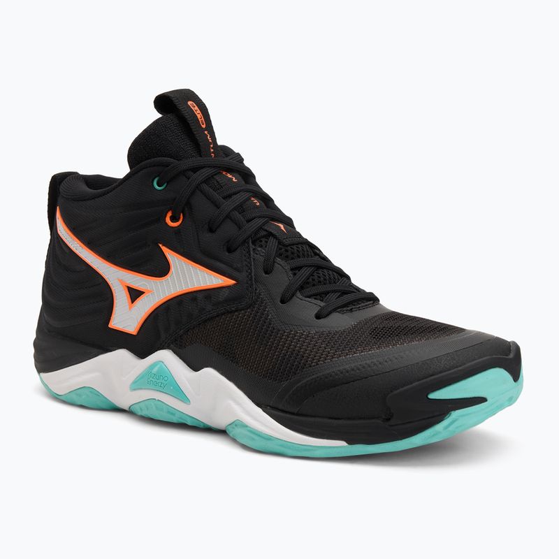 Volleyball shoes Mizuno Wave Momentum Elite Mid black/tangelo/ice green