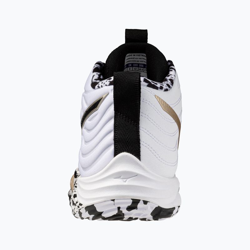 Volleyball shoes Mizuno Wave Momentum Elite Mid white/black/ge gold 10