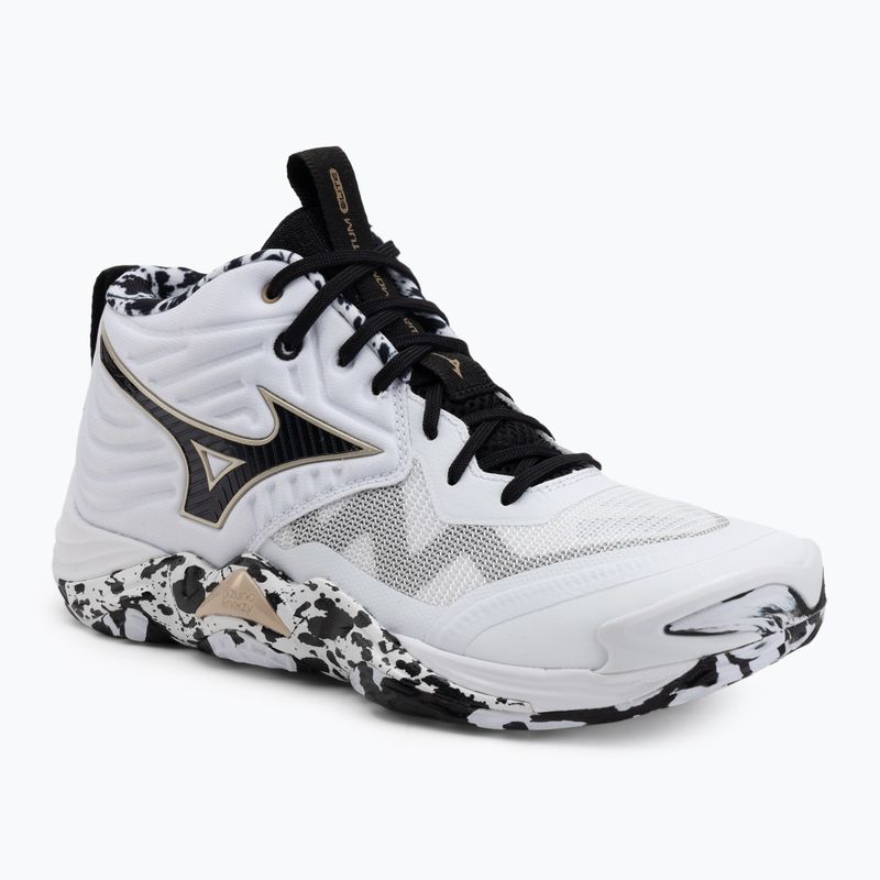 Volleyball shoes Mizuno Wave Momentum Elite Mid white/black/ge gold