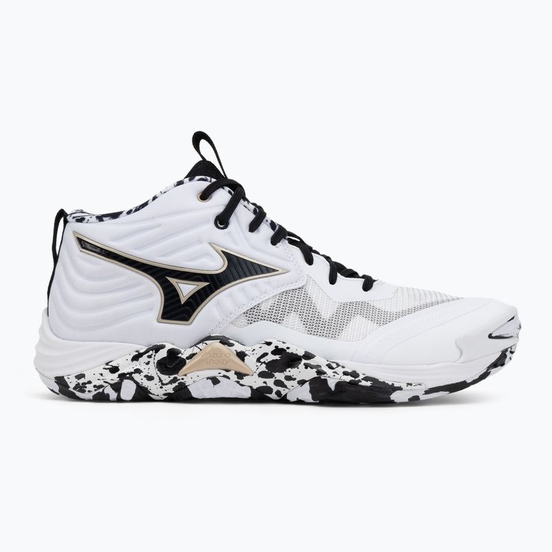 Volleyball shoes Mizuno Wave Momentum Elite Mid white/black/ge gold 2