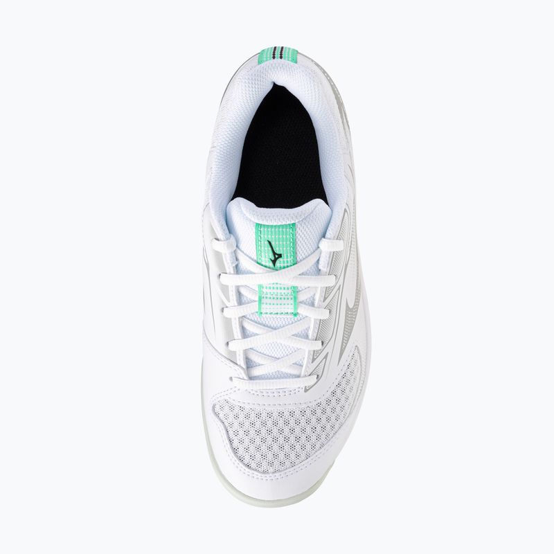 Children's volleyball shoes Mizuno Cyclone Speed 5 white/black/frozen emerald 4