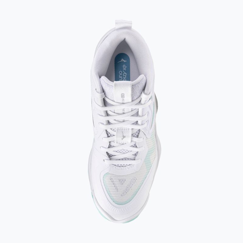 Women's volleyball shoes Mizuno Wave Momentum Elite Mid white/blue tint 5