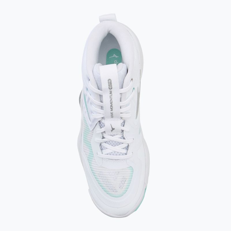 Women's volleyball shoes Mizuno Wave Momentum Elite Mid white/blue tint 5