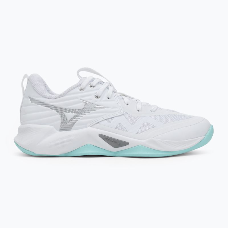 Women's volleyball shoes Mizuno Wave Momentum Pro white/blue tint 2