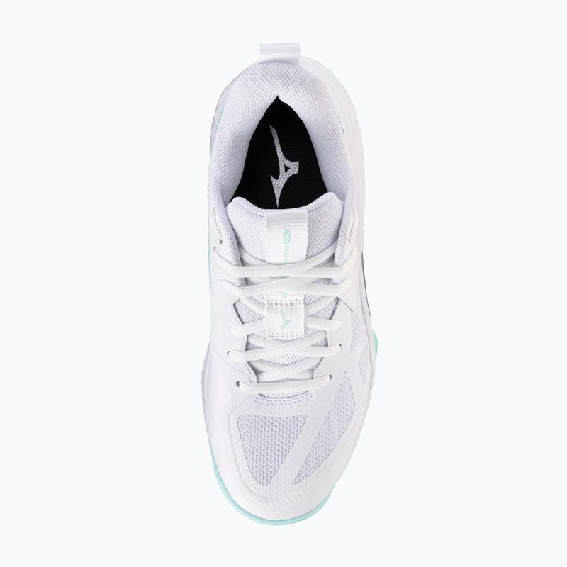 Women's volleyball shoes Mizuno Wave Momentum Pro white/blue tint 5