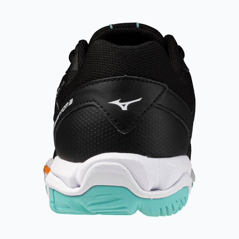 Mizuno Wave Phantom 3 handball shoes black/tangelo/ice green 3
