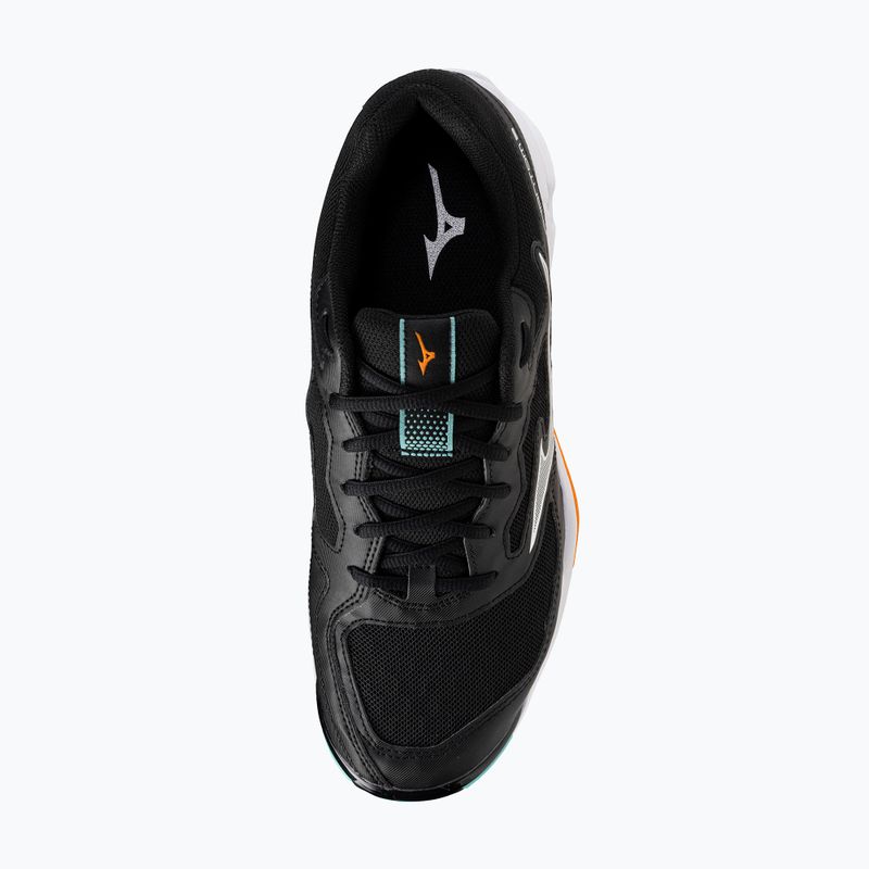 Mizuno Wave Phantom 3 handball shoes black/tangelo/ice green 5