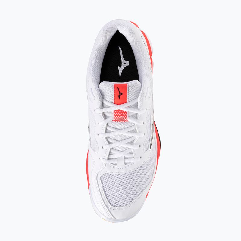 Mizuno Wave Phantom 3 handball shoe white/fiery coral 2/citrus 5
