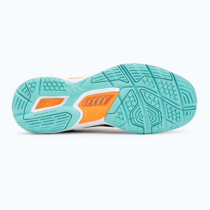 Mizuno Wave Stealth 6 handball shoes black/tangelo/ice green 4