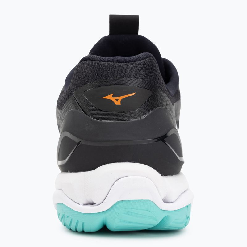 Mizuno Wave Stealth 6 handball shoes black/tangelo/ice green 6