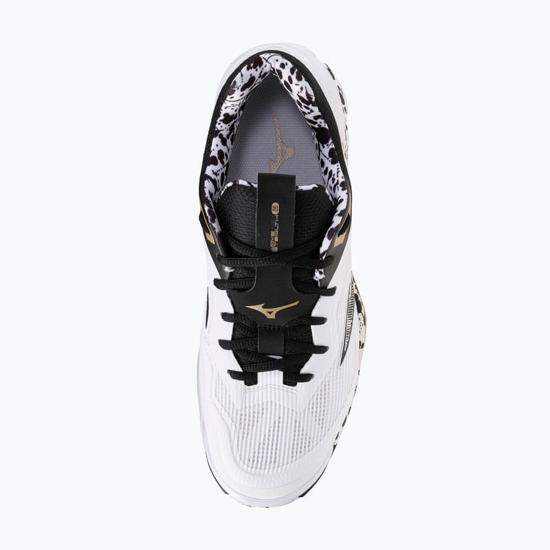 Handball shoes Mizuno Wave Stealth 6 white/black/ge gold 12
