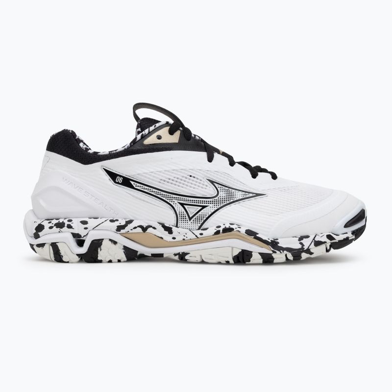 Handball shoes Mizuno Wave Stealth 6 white/black/ge gold 2