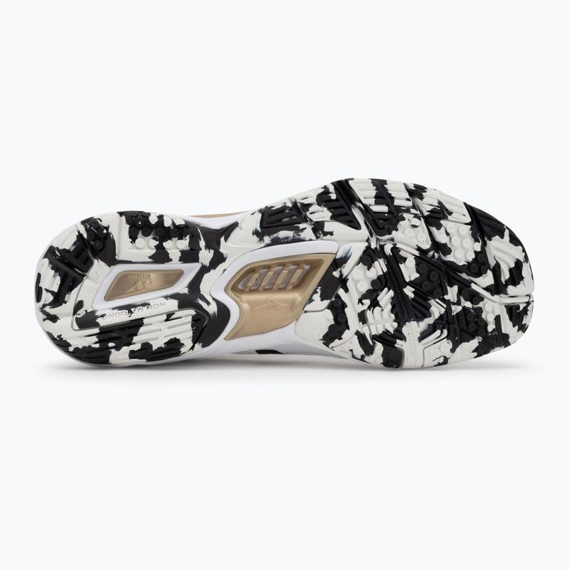 Handball shoes Mizuno Wave Stealth 6 white/black/ge gold 4