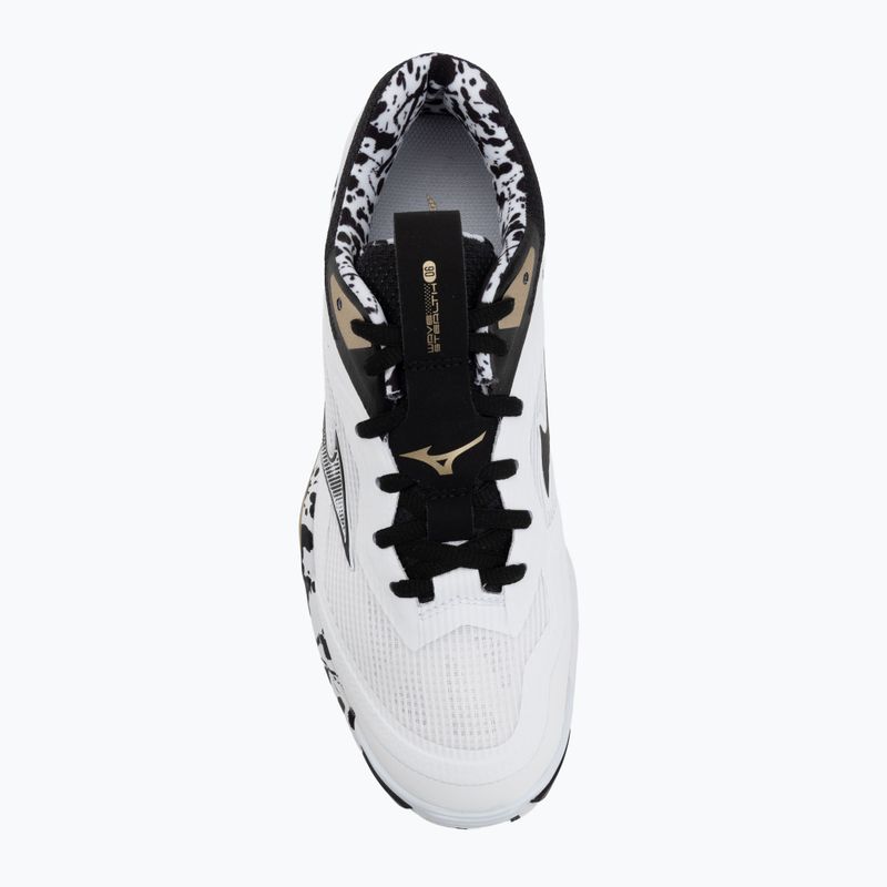 Handball shoes Mizuno Wave Stealth 6 white/black/ge gold 5