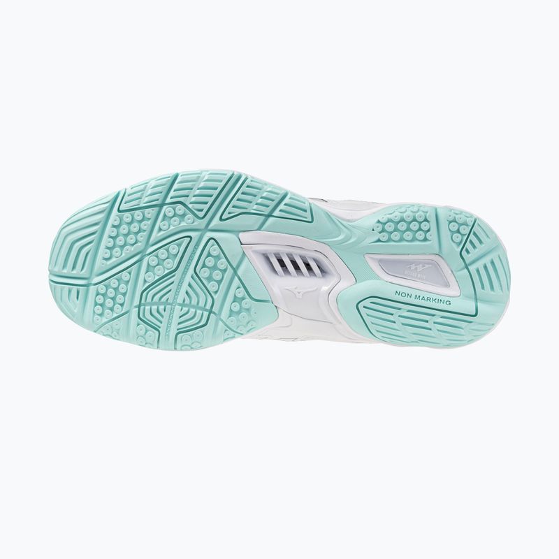 Women's handball shoes Mizuno Wave Phantom 3 white/blue tint 4